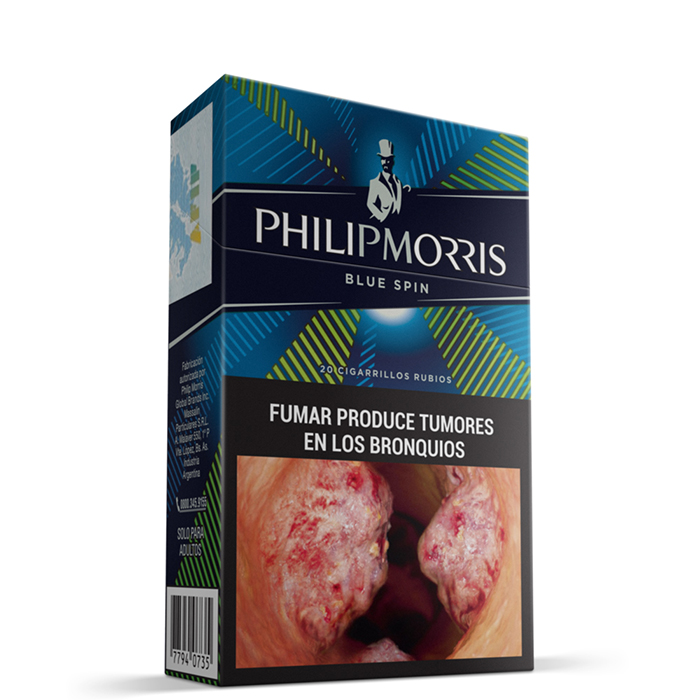 PHILIP MORRIS BLUE SPIN BOX 20
